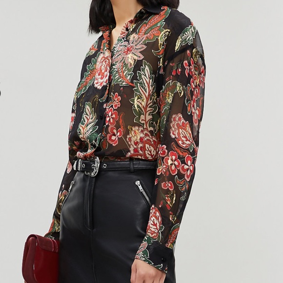 THE KOOPLES Bollywood metallic floral-print shirt - Picture 2 of 12